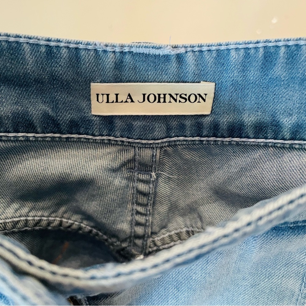 Ulla Johnson Wide-Leg Light Blue Denim Pants Size 8 - Picture 3 of 7